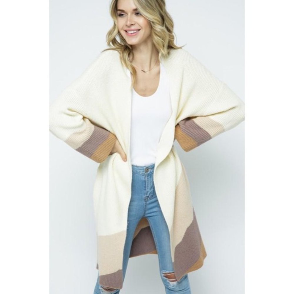 LAST ONE - Keep Calm Pocketed knit Cardigan - Picture 3 of 5
